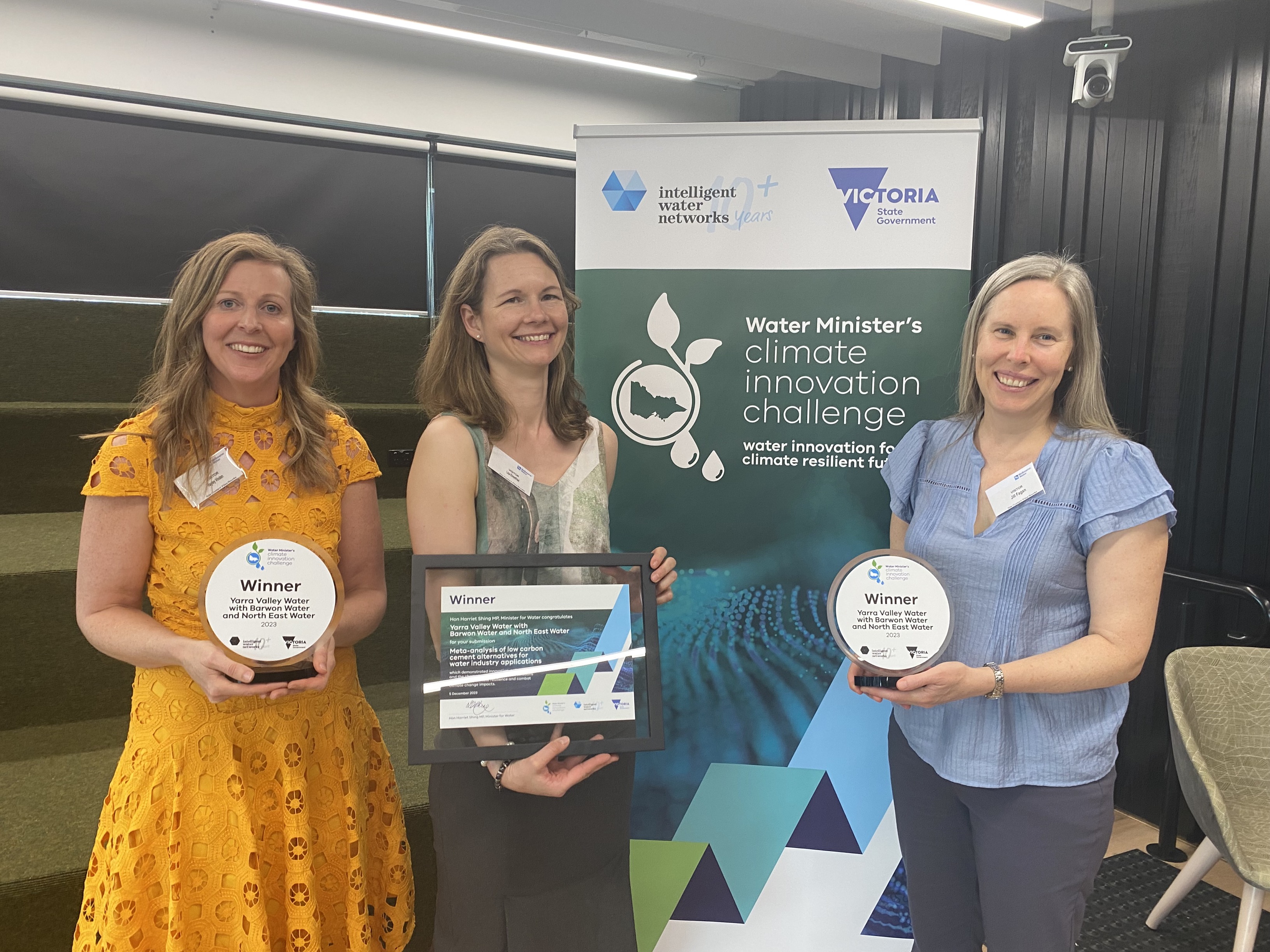 Hayley Vinden from (Barwon Water), Dr Lisa Ehrenfried (Yarra Valley Water) and Dr Jill Fagan (North East Water)